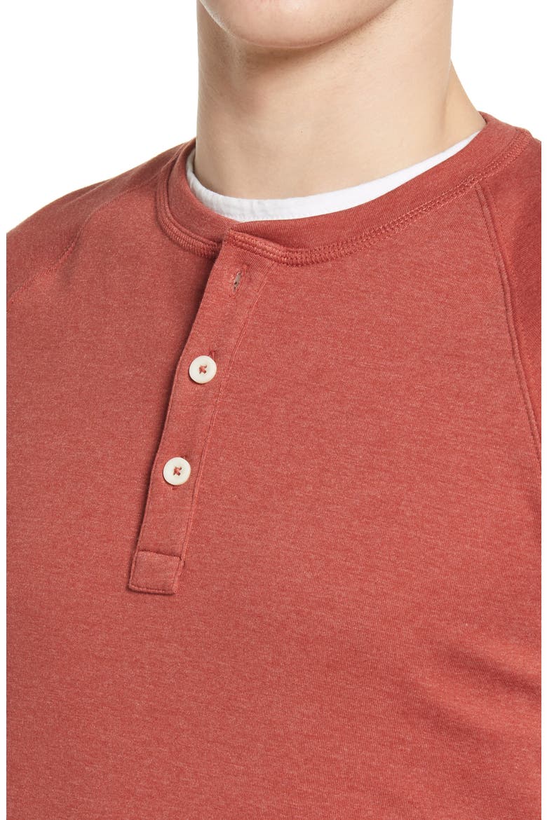 Puremeso Raglan Henley, Alternate, color, RUST