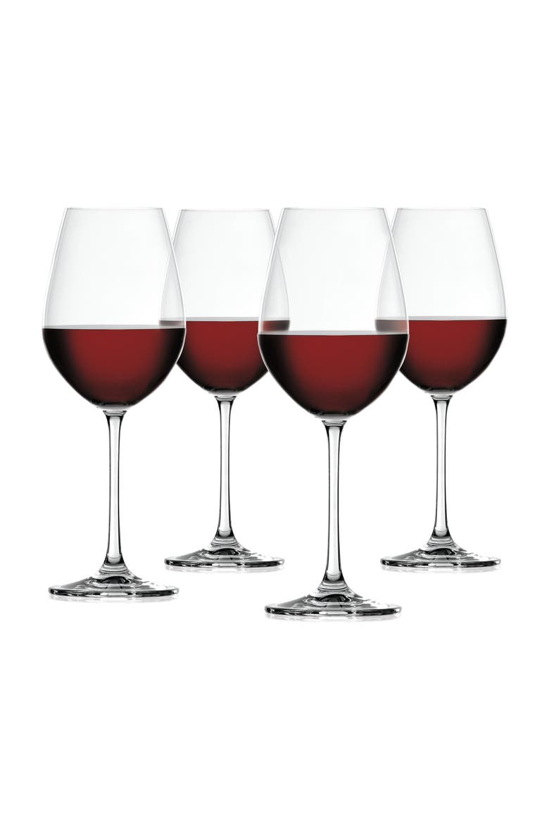 Salute Red Wine Glass Set of 4, Main, color, Clear