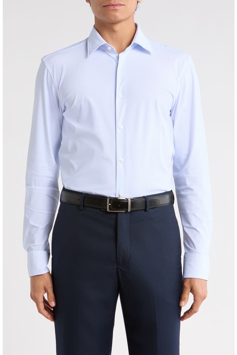 Hank Kent Slim Fit Performance Stretch Dress Shirt, Main, color, LIGHT/ PASTEL BLUE