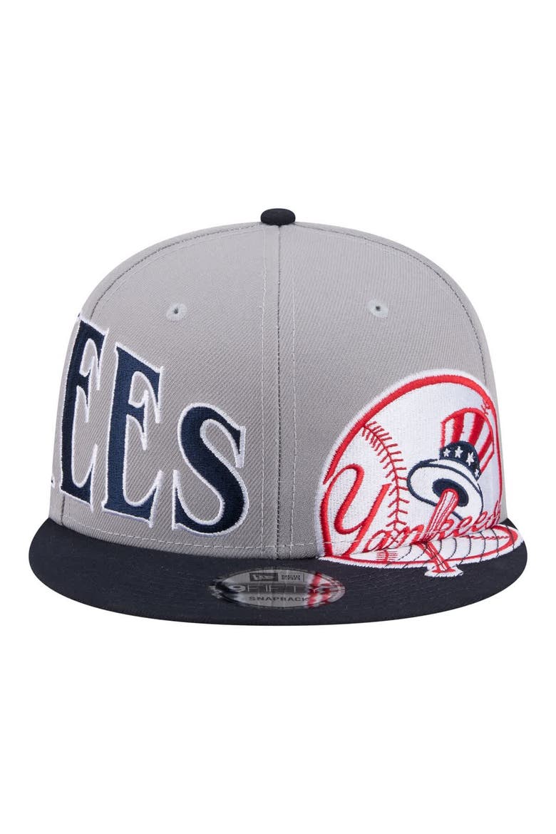 Men's New Era Gray/Navy New York Yankees Stretched Two-Tone 9FIFTY Adjustable Hat, Alternate, color, Gray