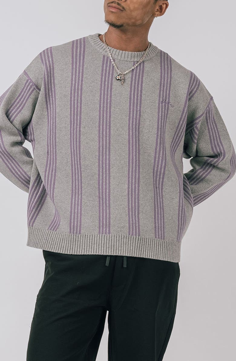 STUDENTS Beckford Stripe Knit Crewneck Sweater, Main, color,
