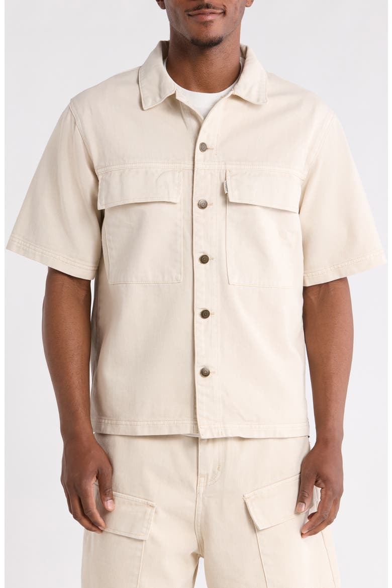 Mechanic Button Front Shirt, Alternate, color, WASHED STONE
