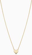 Oradina 14K Yellow Gold Sweet Heart Pendant Necklace