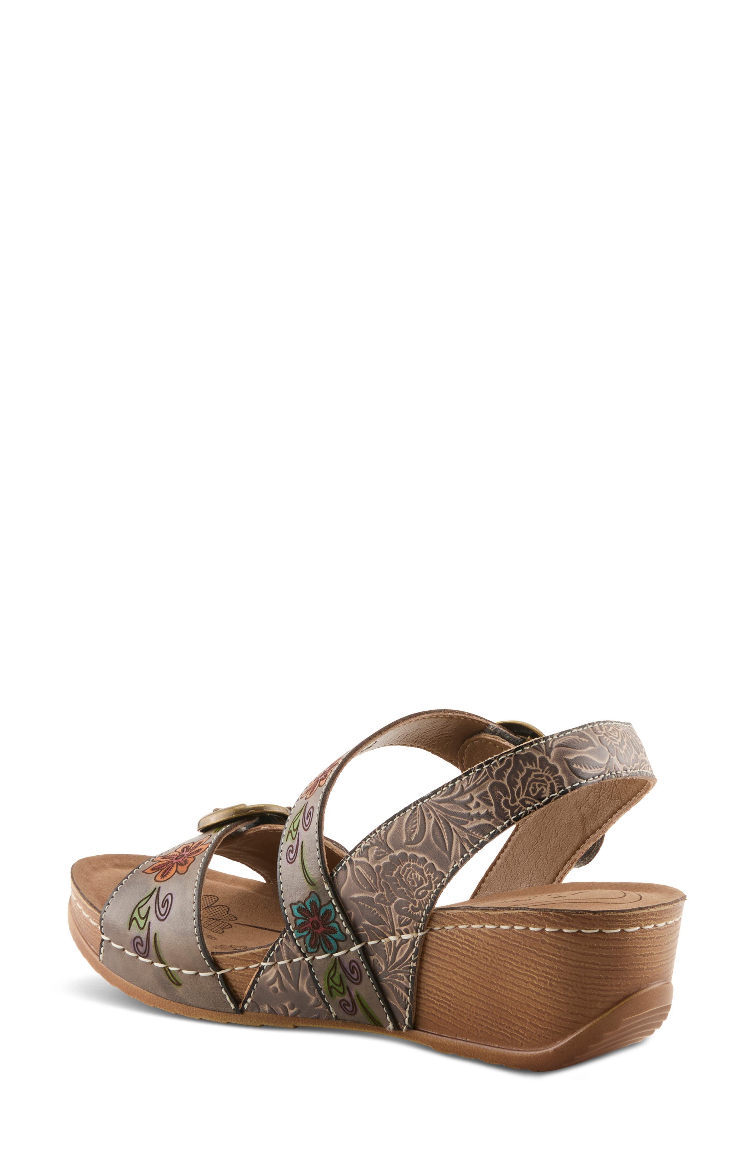 L'Artiste by Spring Step Gottaget Wedge Sandal, Alternate, color, Grey Multi