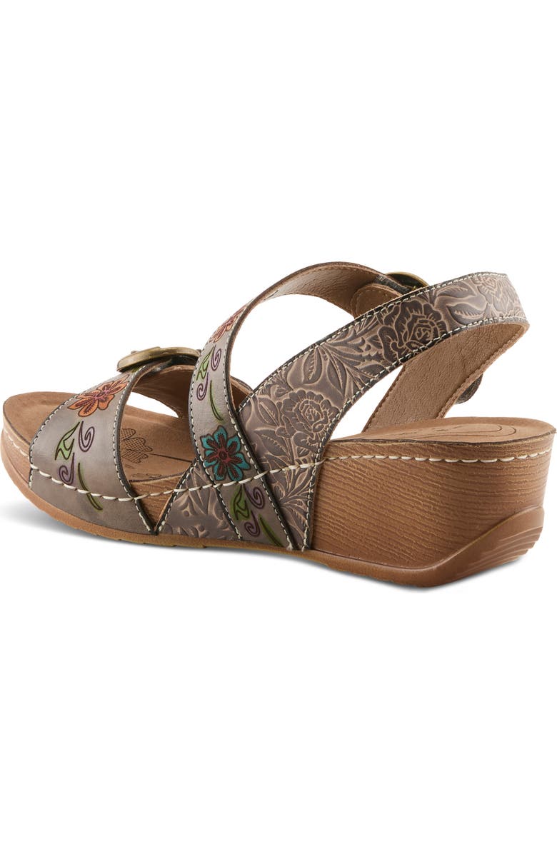 L'Artiste by Spring Step Gottaget Wedge Sandal, Alternate, color, Grey Multi