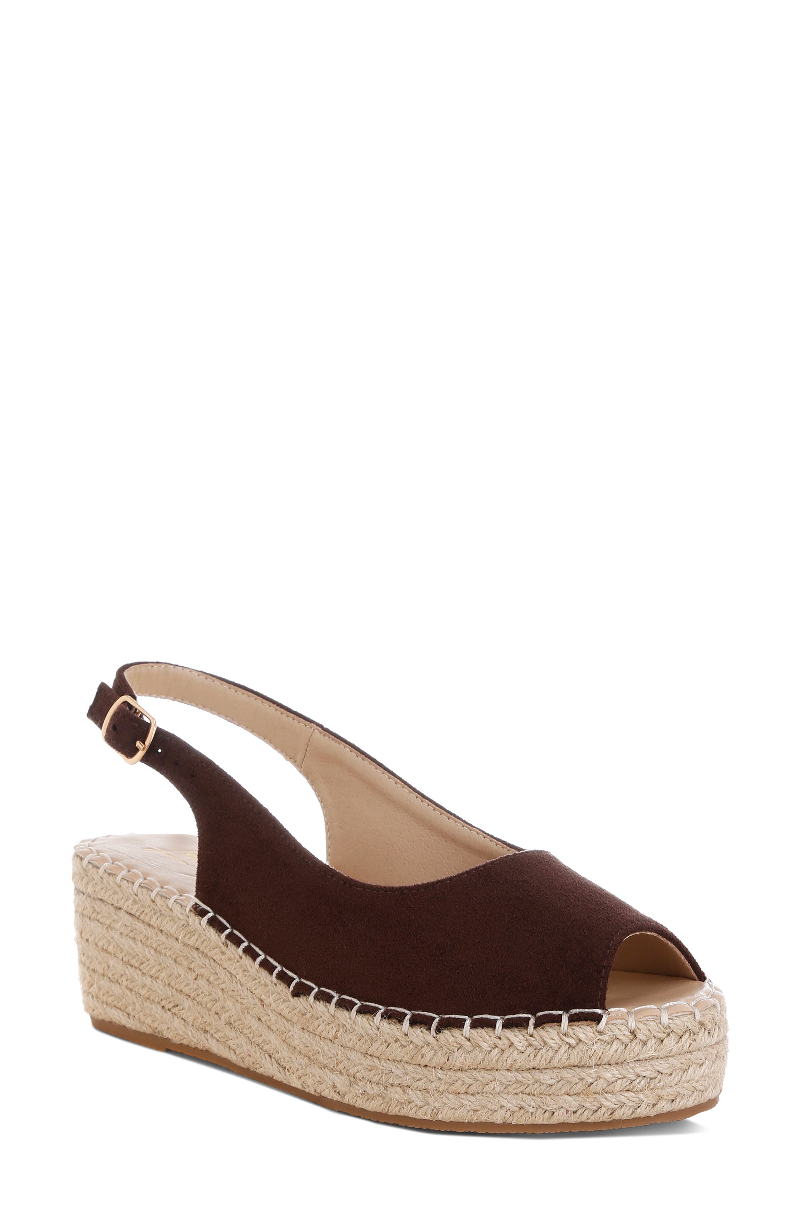 LONDON RAG Georna Platform Wedge Espadrille Sandal