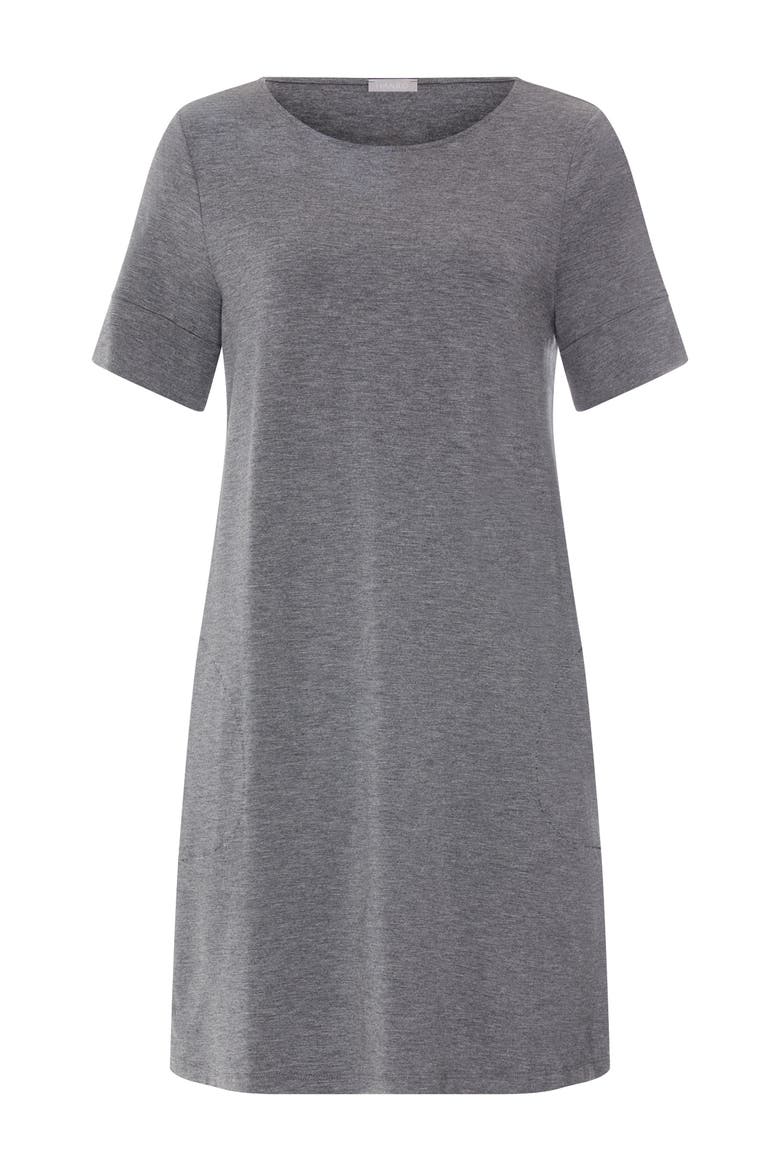 Natural Elegance Soft Round Neck Nightgown, Main, color, Stone Melange
