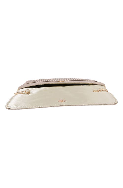 Berness Rhinestone Envelope Clutch In Gold