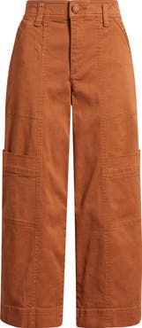 Wit & Wisdom Skyrise Cotton Crop Wide Leg Utility Pants