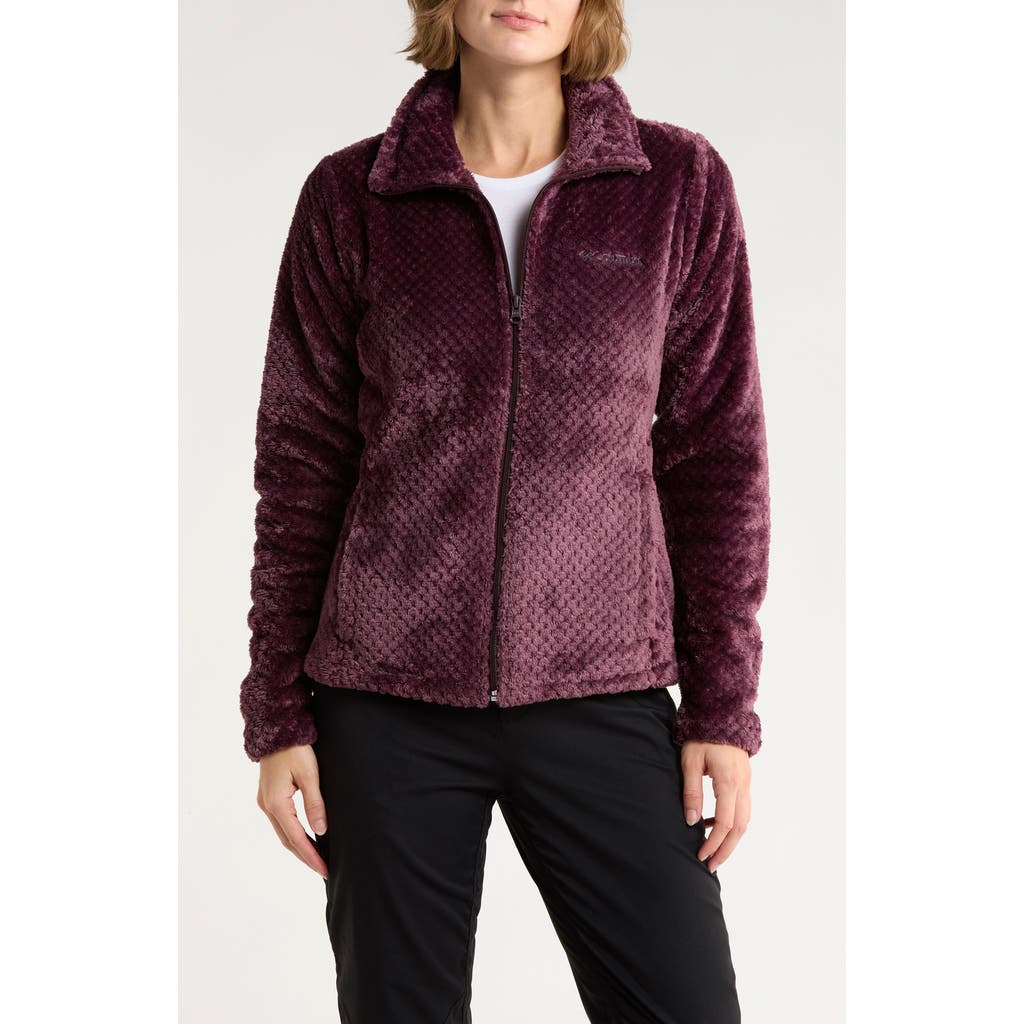 Columbia Beech Forest Full Zip Fleece Jacket In Burgundy