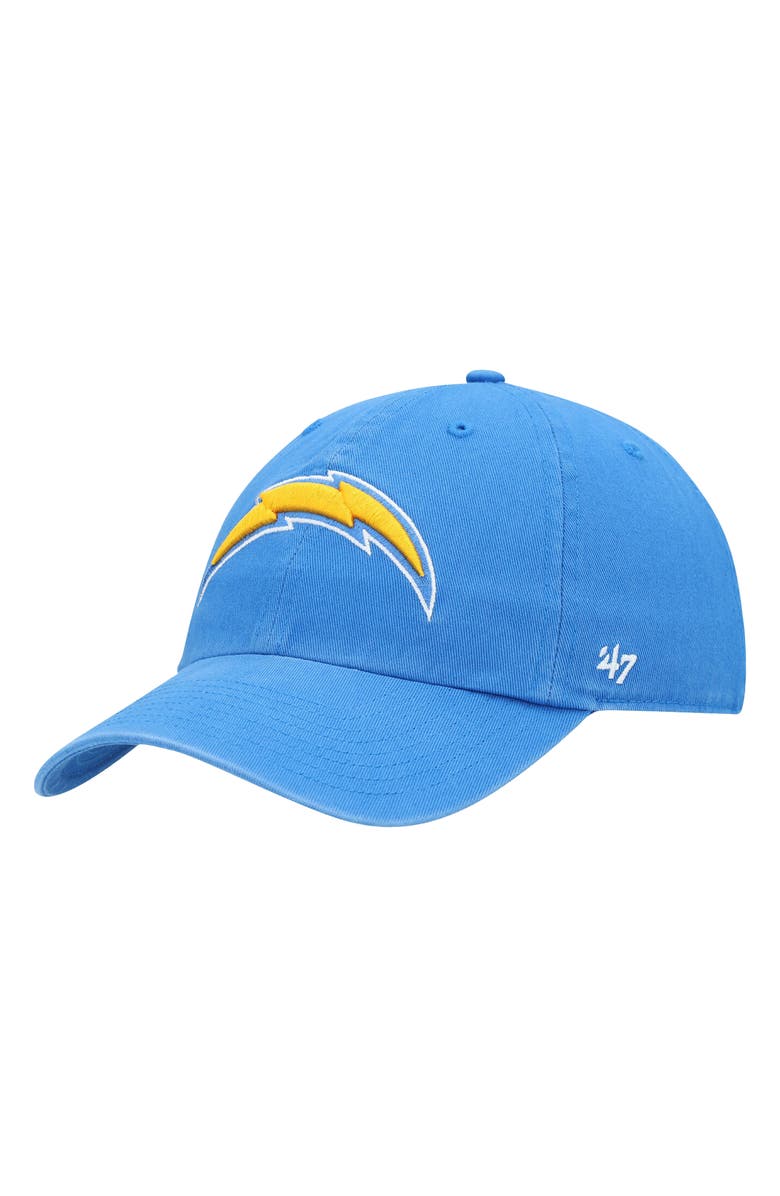 '47 Men's '47 Powder Blue Los Angeles Chargers Clean Up Primary Logo Adjustable Hat, Main, color, Powder Blue
