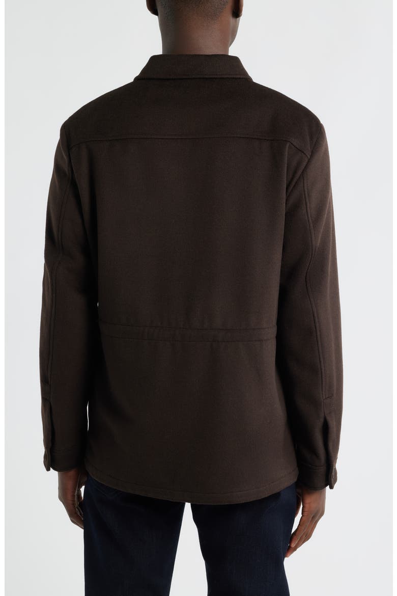 Felted Wool Blend Field Jacket, Alternate, color, BROWN