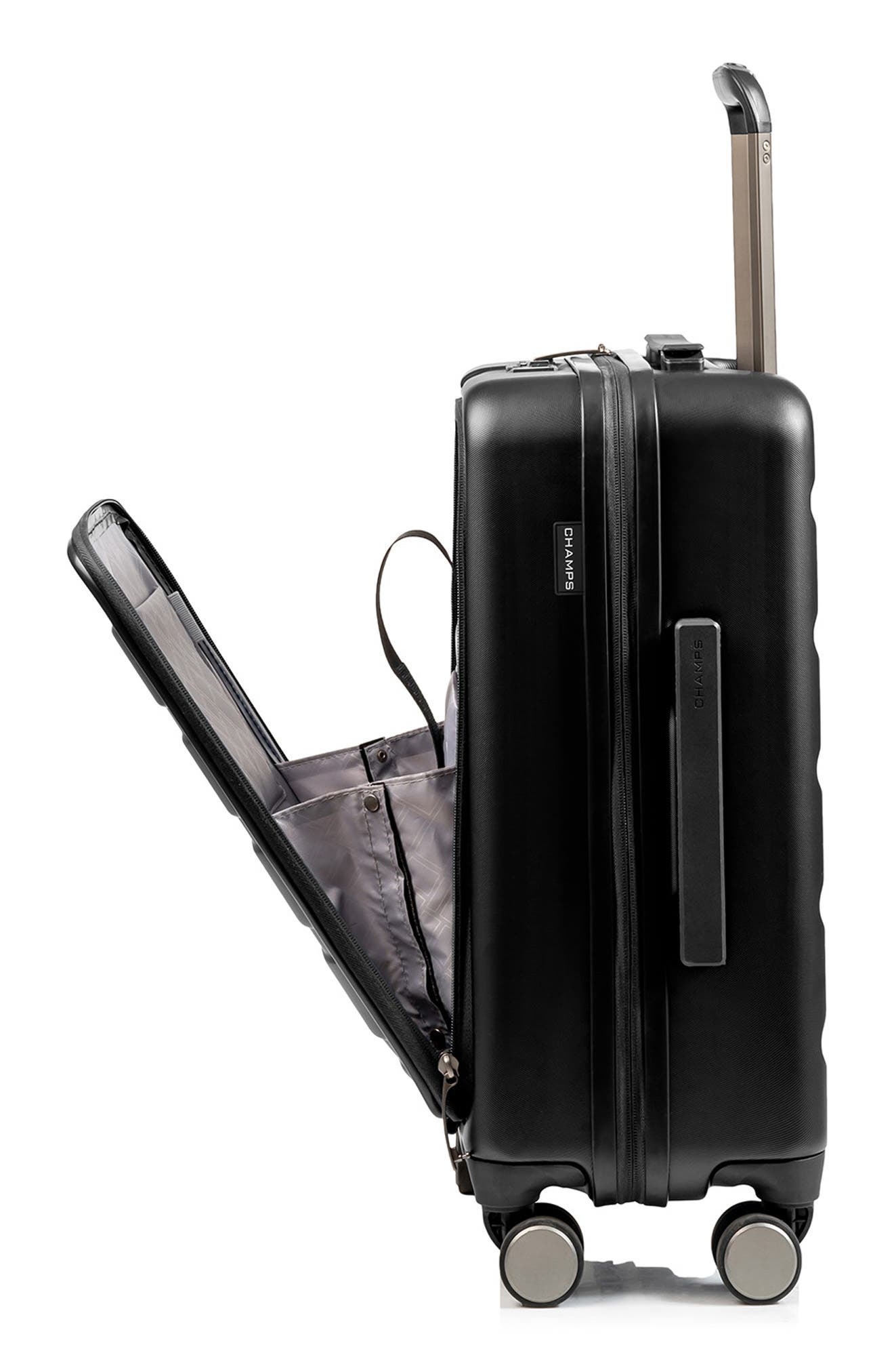 CHAMPS Tech 2-Piece Wheeled Luggage Set, Alternate, color, Black