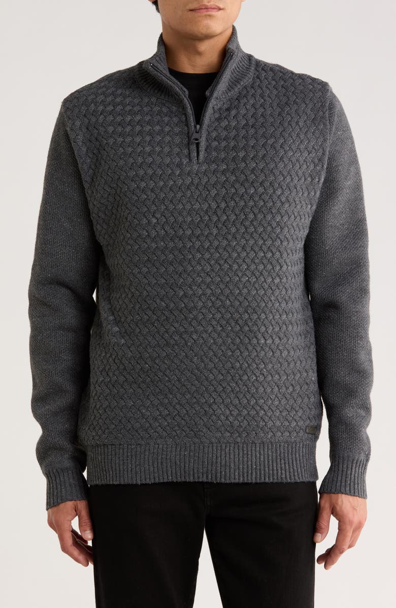 Buffalo Jeans Wellman Pullover, Main, color, Dark Grey Mix