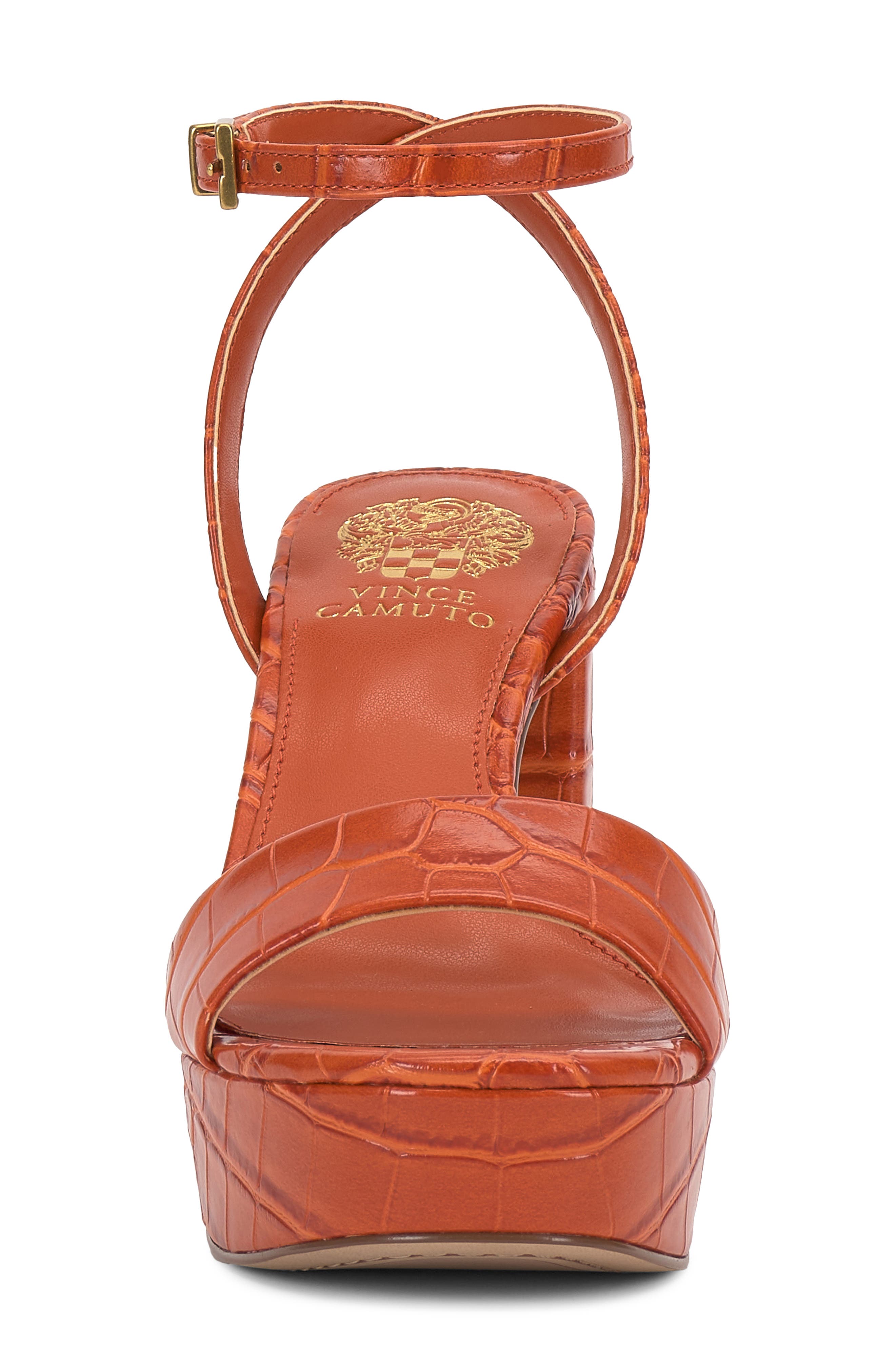 Vince Camuto Pendry Ankle Strap Platform Sandal, Alternate, color, Sunset