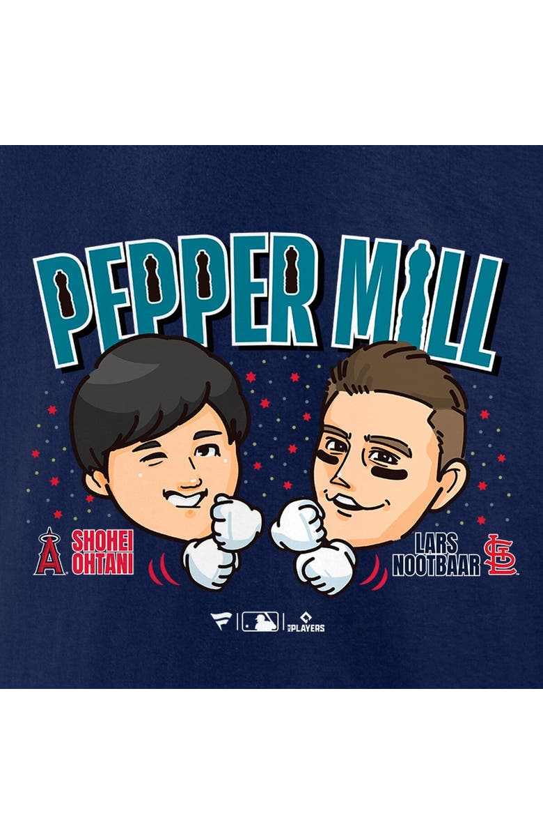 FANATICS Men's Fanatics Branded Navy Shohei Ohtani x Lars Nootbaar Pepper Mill T-Shirt, Alternate, color, 