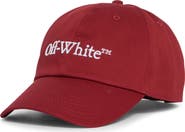 Off-White Bookish Logo Embroidered Baseball Cap