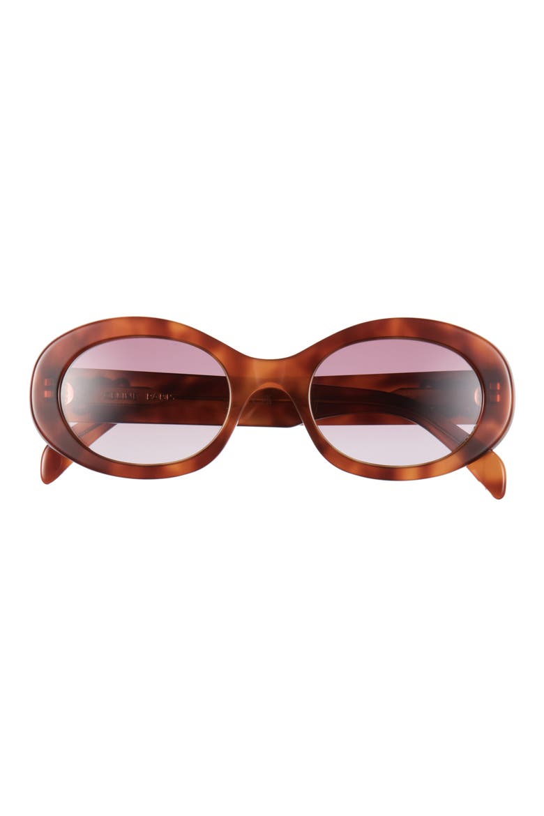 Triomphe 52mm Oval Sunglasses, Main, color, BLONDE HAVANA / GRADIENT