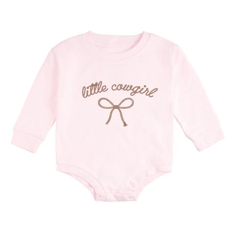 Little Cowgirl Western Long Sleeve Romper