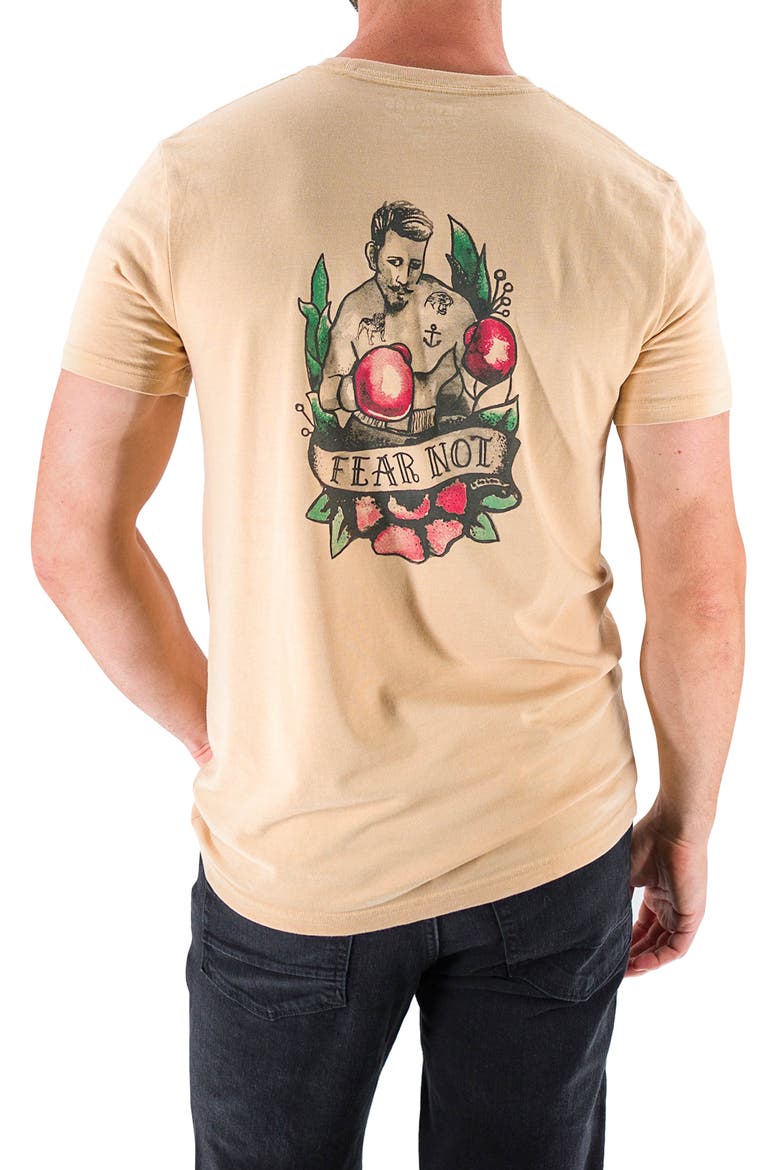Fear Not Graphic T-Shirt, Alternate, color, HEATHER TAN