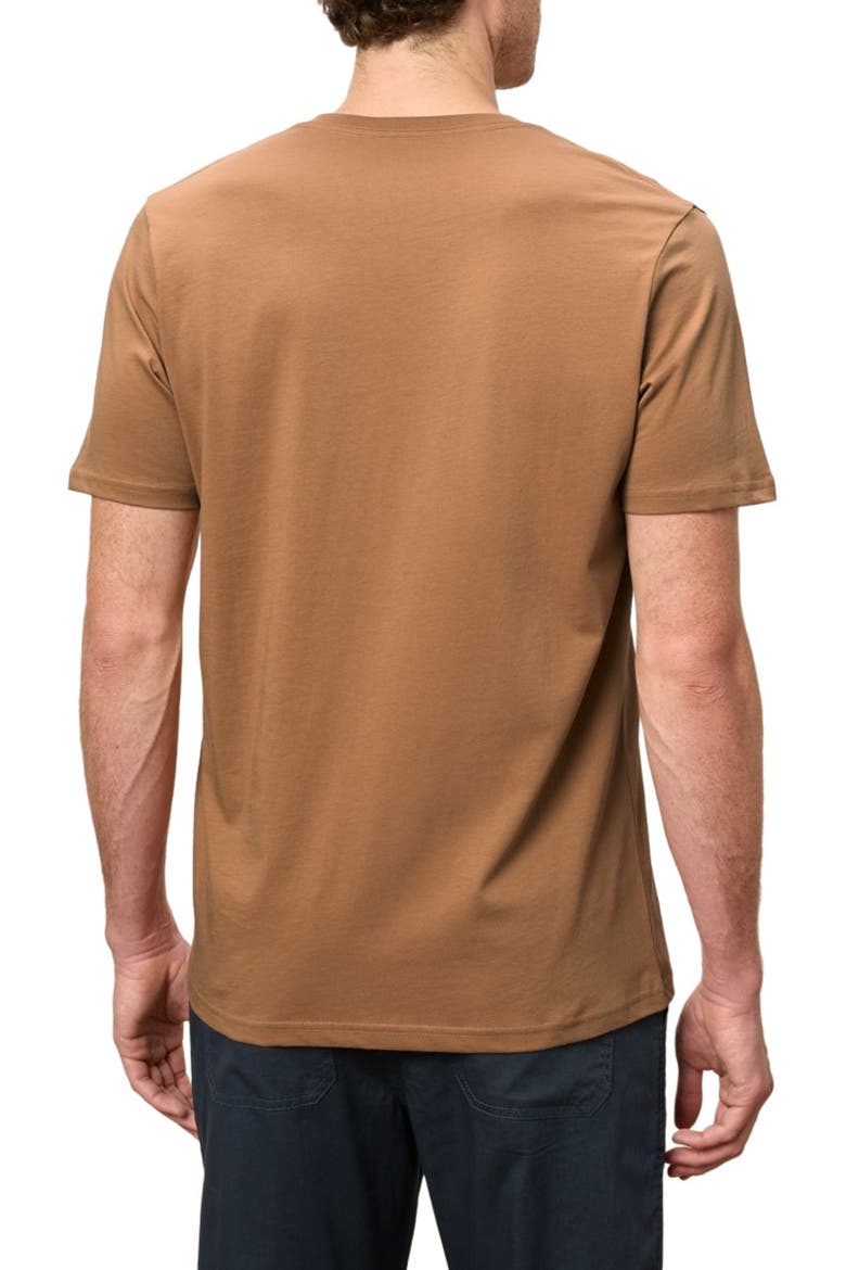 Organic Softspun V-Neck Tee, Alternate, color, Brown Sugar