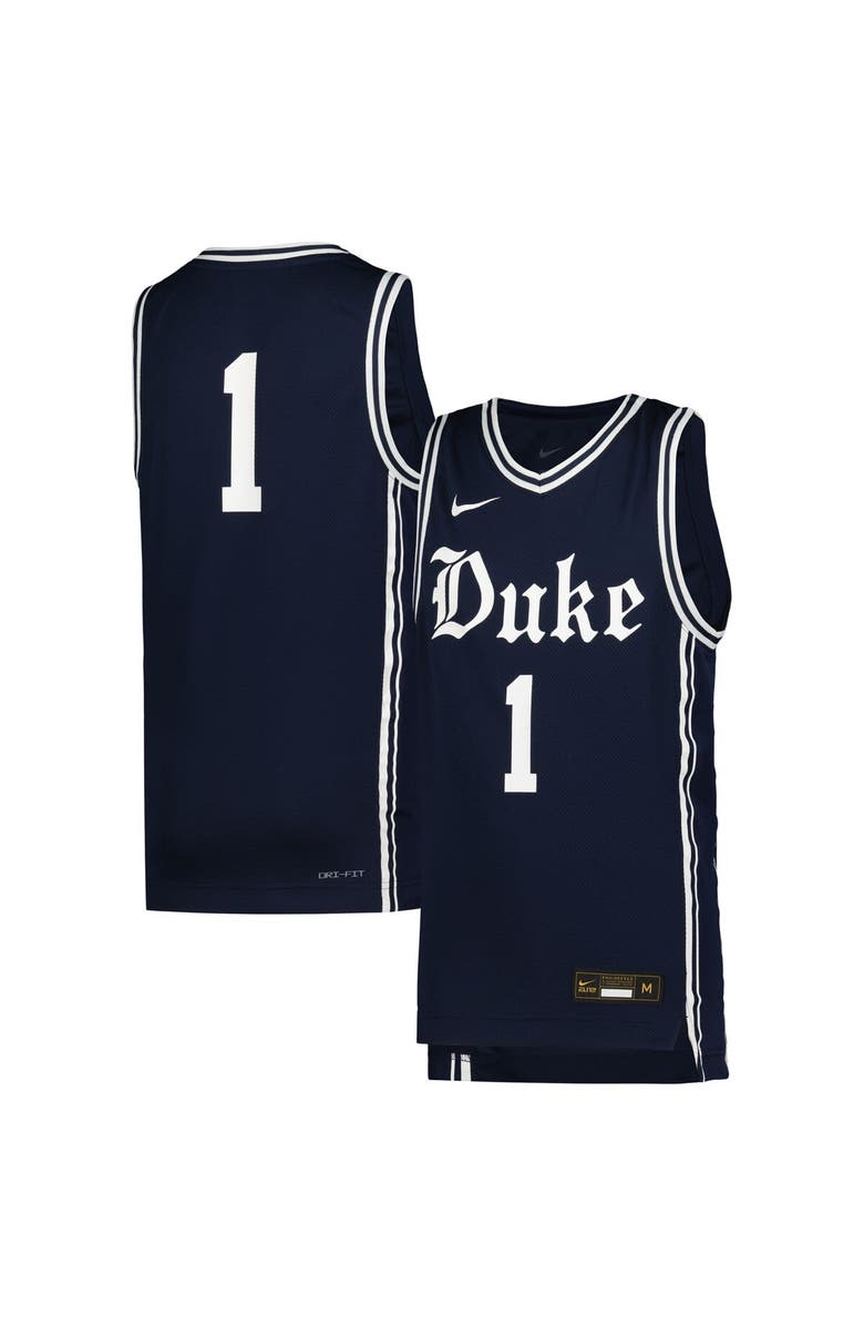 Nike Youth Nike #1 Navy Duke Blue Devils Icon Replica Basketball Jersey, Main, color, Navy