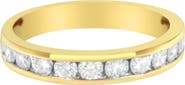 Haus of Brilliance IGI Certified 18K Yellow Gold 1.0 ctw Channel Set Round-Cut Diamond 11 Stone Anniversary/Wedding Band Ring