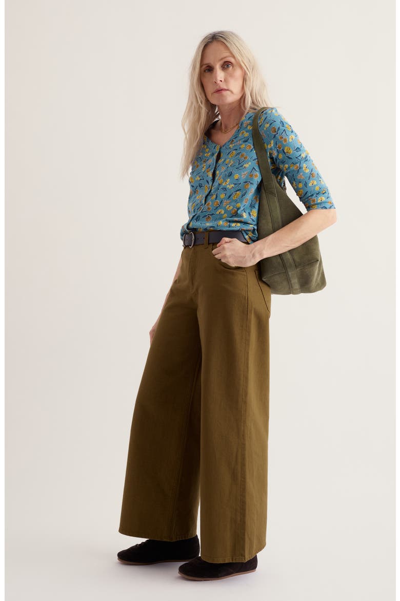 Studio Glass Organic Cotton Top, Alternate, color, PLANT CUTTINGS CADET