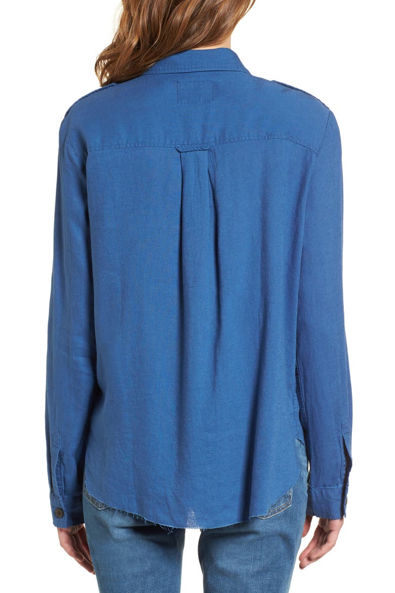 Banks Military Patch Shirt, Alternate, color, INDIGO/ MILITARY PATCH
