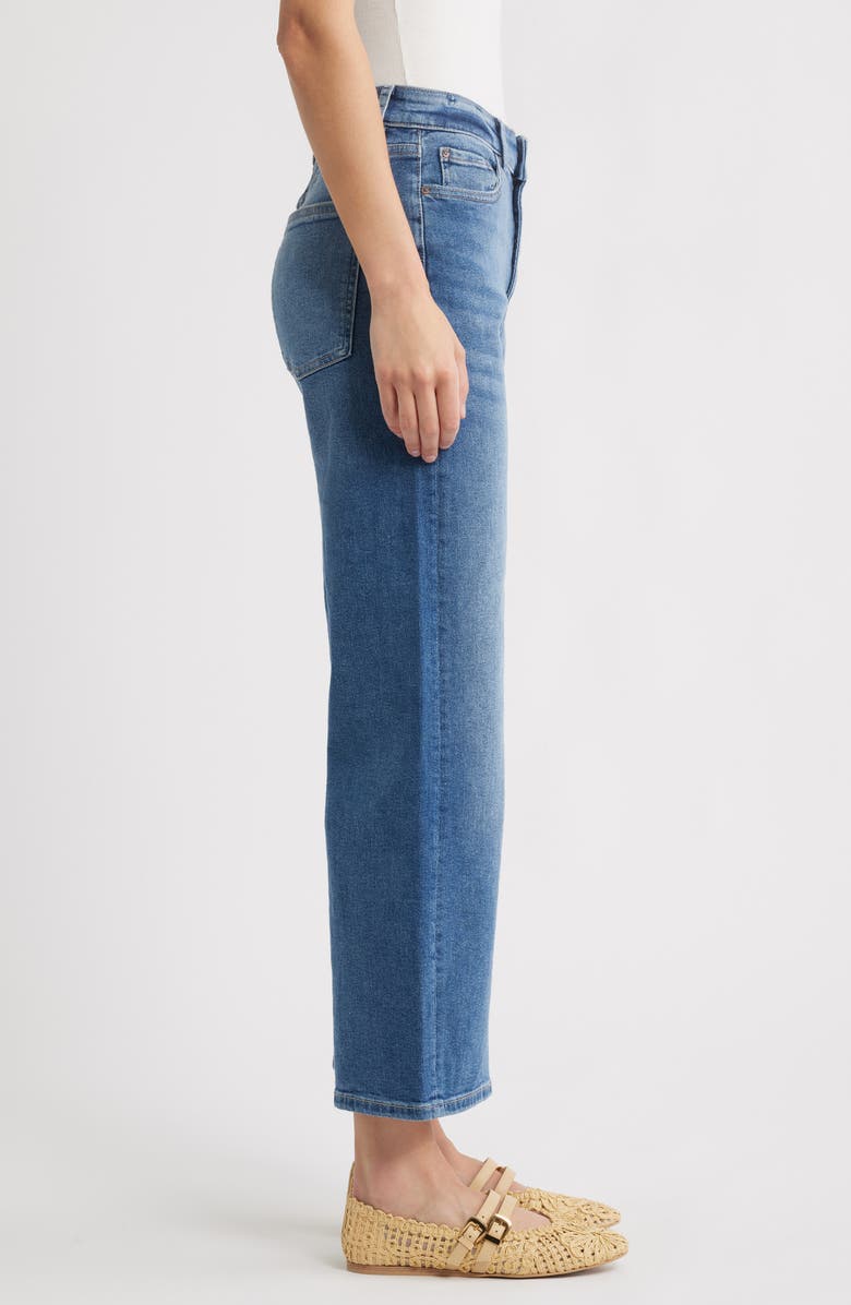 WARP+WEFT High Waist Crop Wide Leg Jeans, Alternate, color, Crossroads