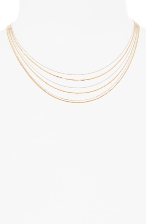 Nordstrom Rack Two-tone Snake Chain Layered Necklace In Multi