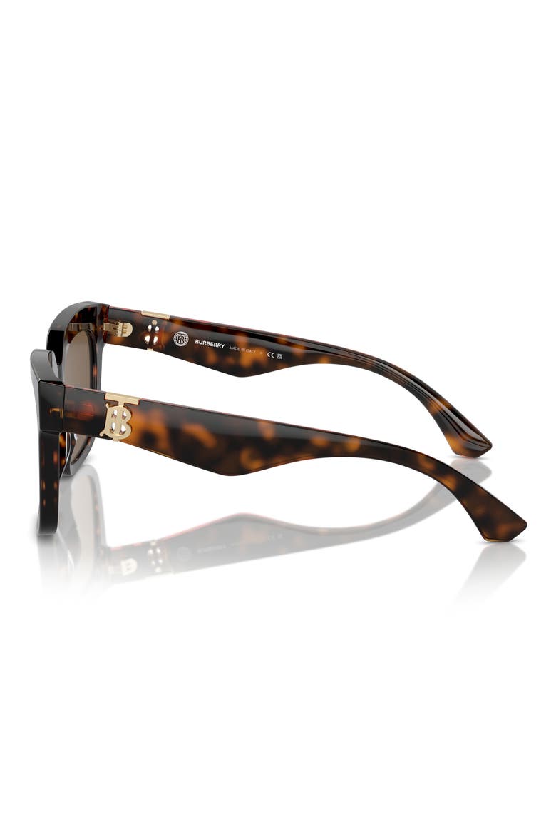 54mm Square Sunglasses, Alternate, color, DARK HAVANA
