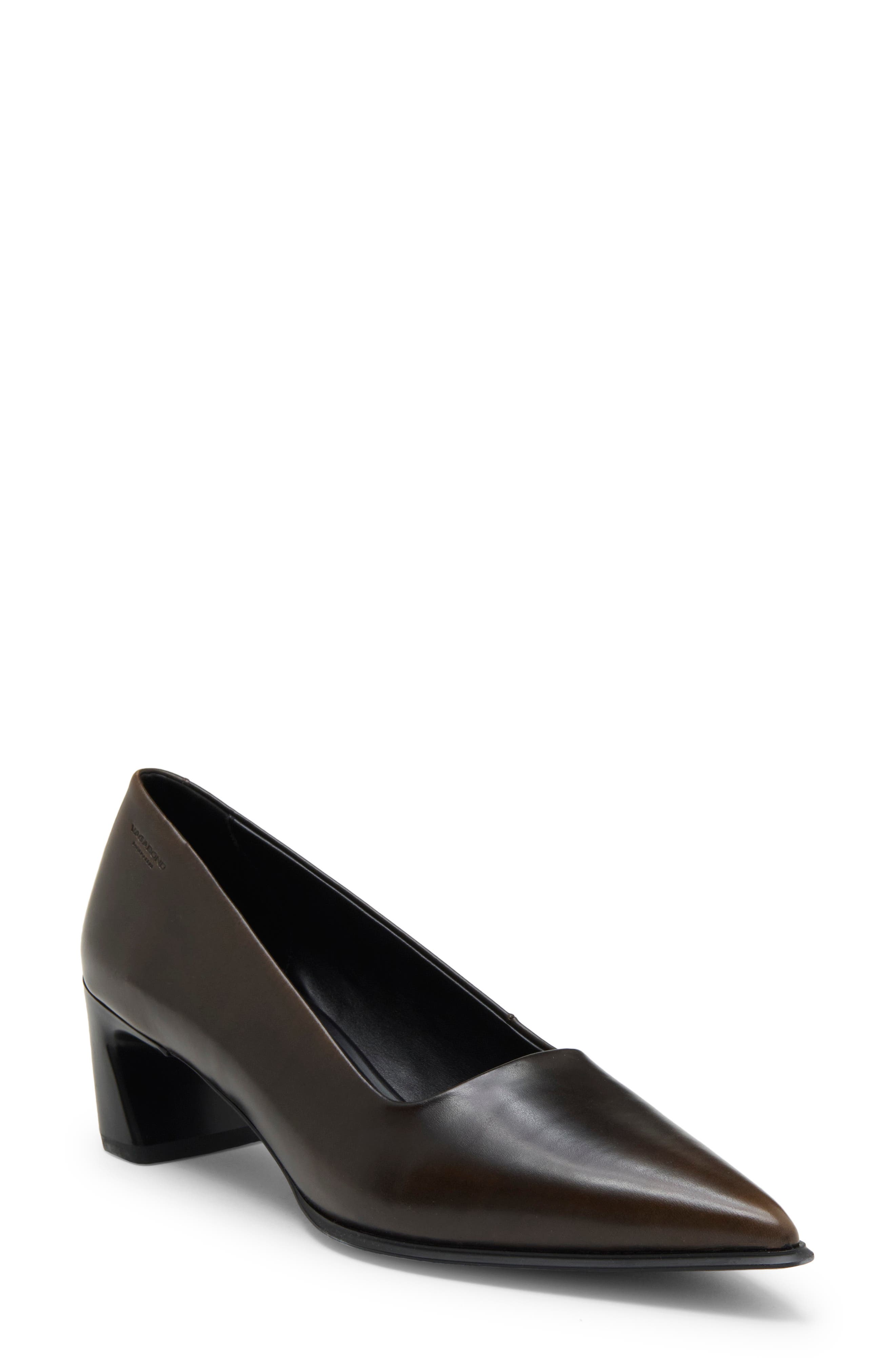 Ilona Leather Pump, Main, color, BROWN