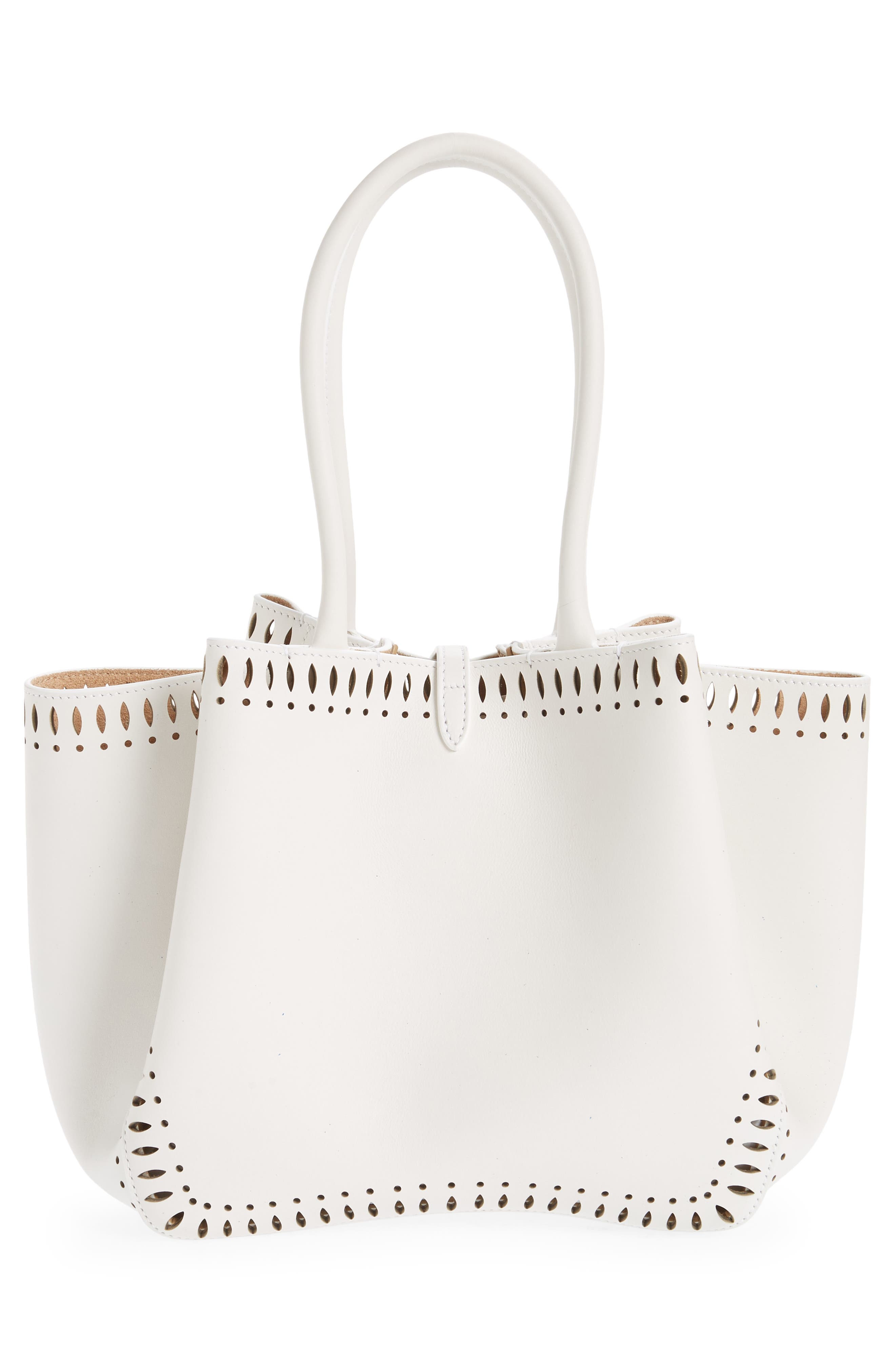 Alaïa Angèle 20 Leather Top Handle Bag, Alternate, color, 