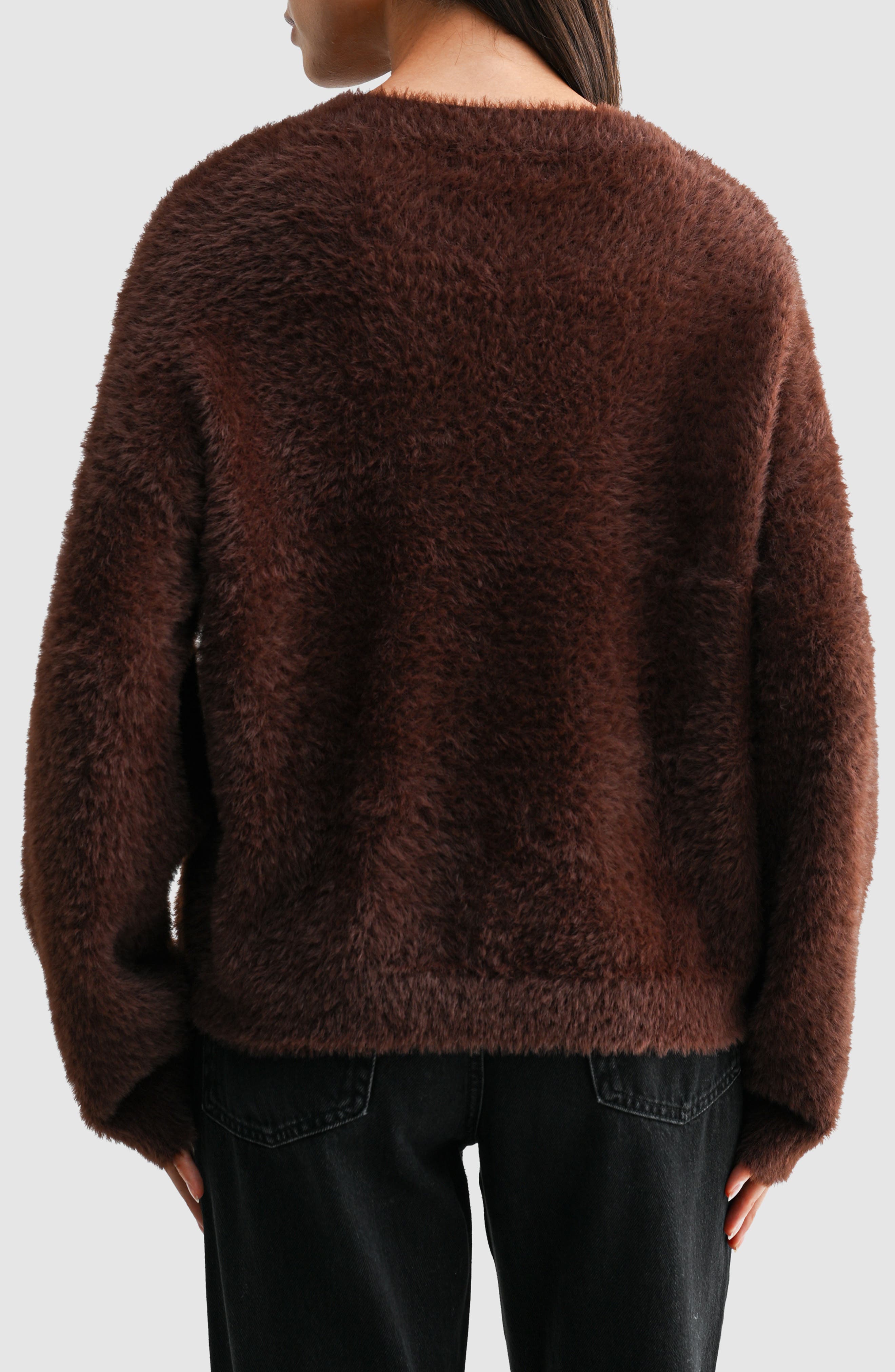 All in Favor Fuzzy Crewneck Sweater (Women) | Nordstrom