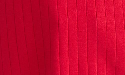 Jones New York Funnel Neck Wide Rib Sweater In Red