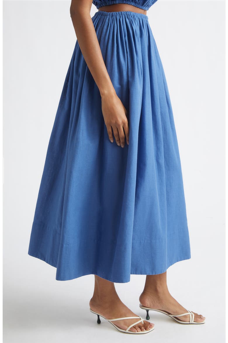 Imogen Linen & Cotton Skirt, Alternate, color, OCEAN