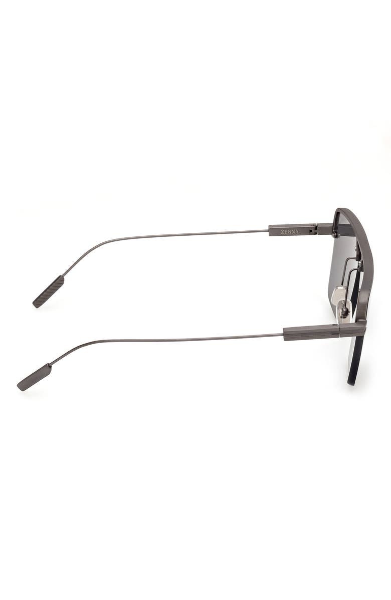 ZEGNA 61mm Geometric Sunglasses, Alternate, color, 