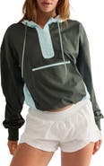 Free People Out Back Layer Quarter Zip Hoodie