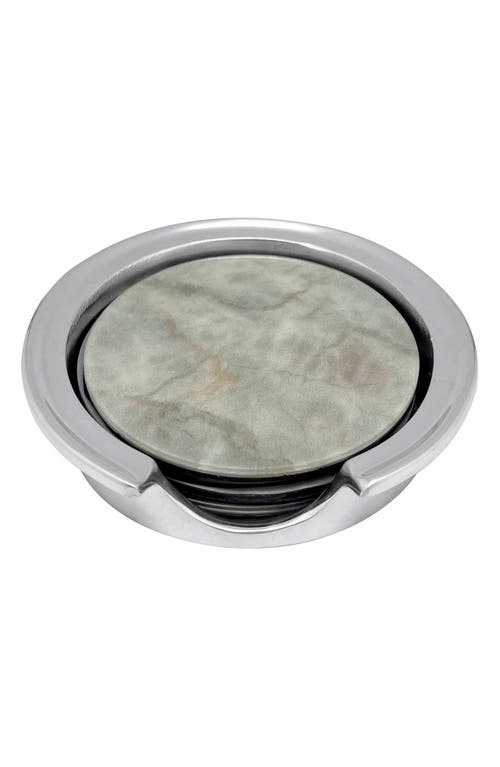 Mariposa Marble Signature Coaster Set in Beige 