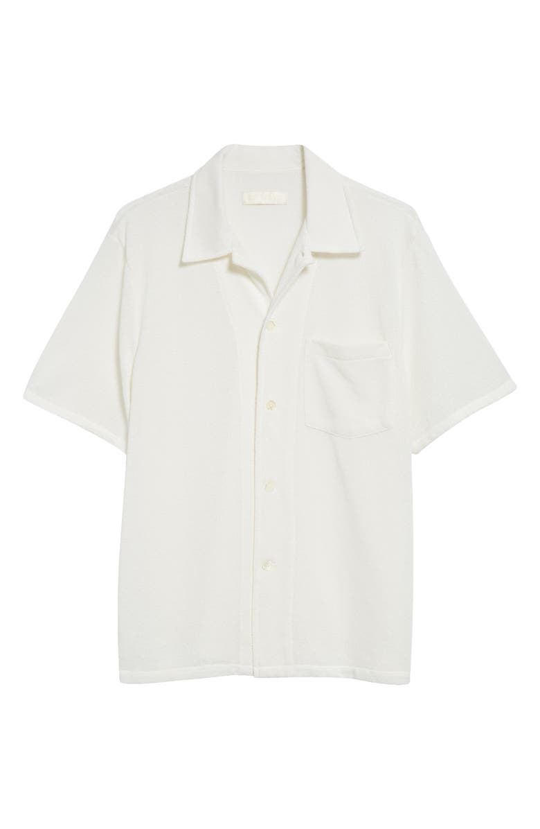 OUR LEGACY Boxy Bouclé Button-Up Shirt, Alternate, color, White Boucle