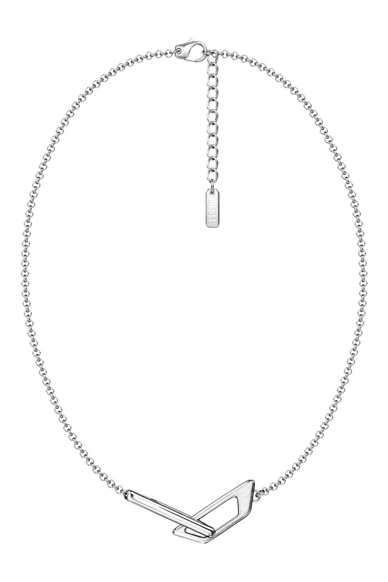 Stainless Steel Bar Pendant Necklace, Alternate, color, SILVER