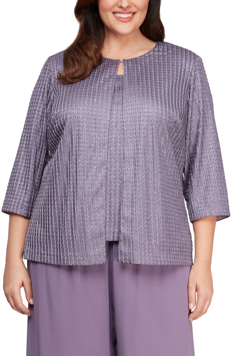 Alex Evenings Glitter Dusted Twinset, Main, color,