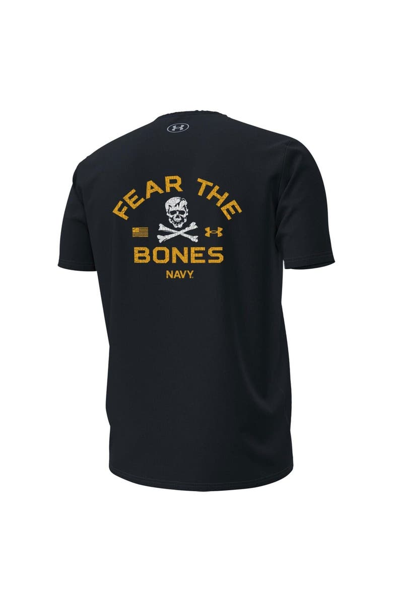 Under Armour Men's Under Armour Navy Navy Midshipmen 2024 Rivalry Fear The Bones Performance T-Shirt, Alternate, color, 