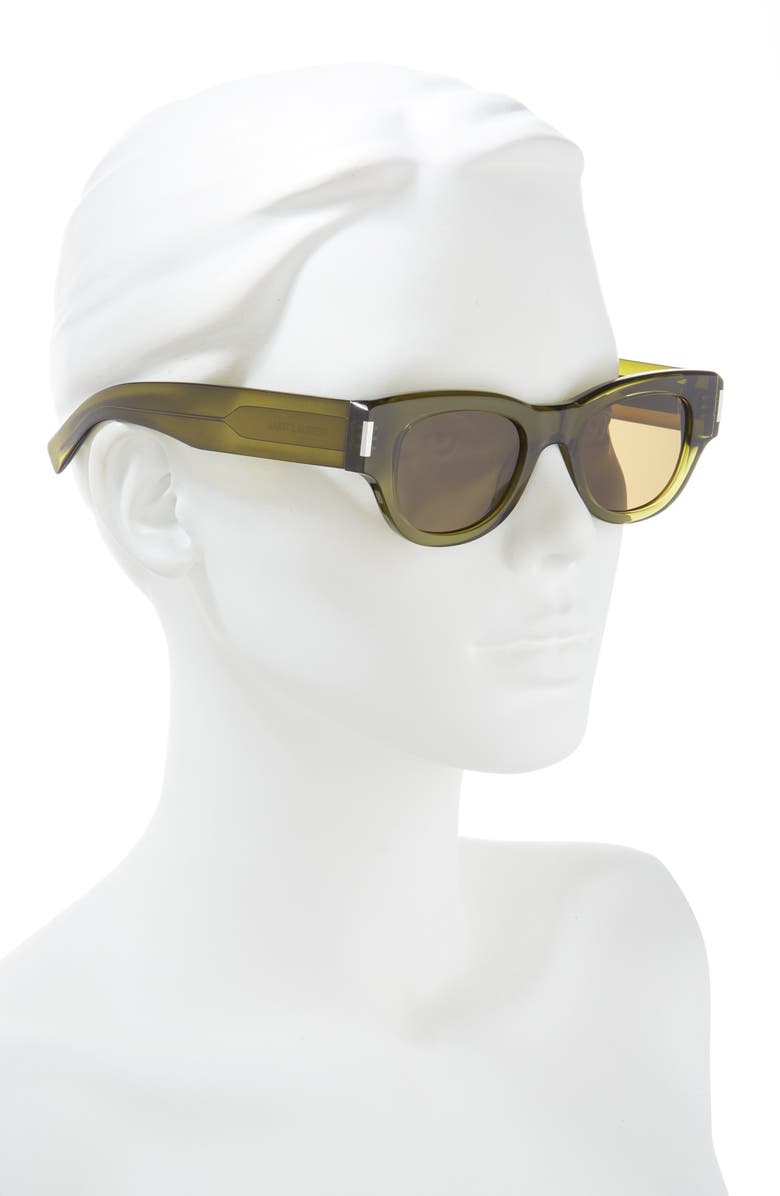 Saint Laurent 49mm Gradient Square Sunglasses, Alternate, color,