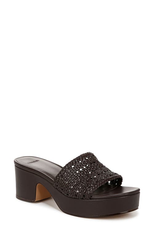 Vince Margo Woven Platform Sandal In Ganache