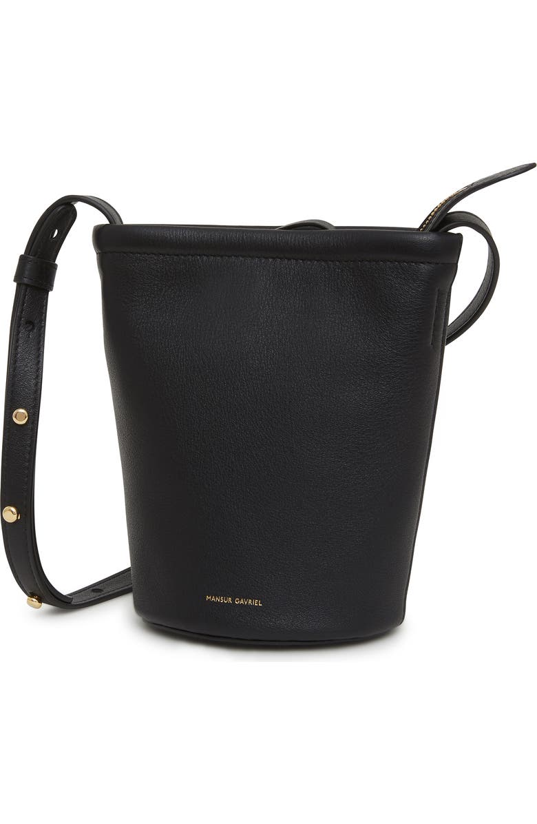 Mansur Gavriel Mini Leather Zip Bucket Bag, Alternate, color,