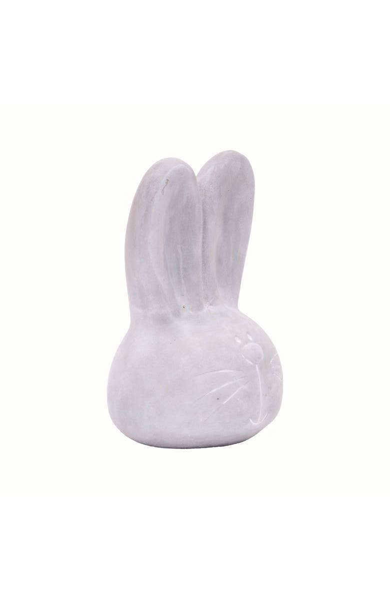 Gallerie II Smiling Easter Bunny Head Cement Decorative Figurine 6.1", Alternate, color, Gray