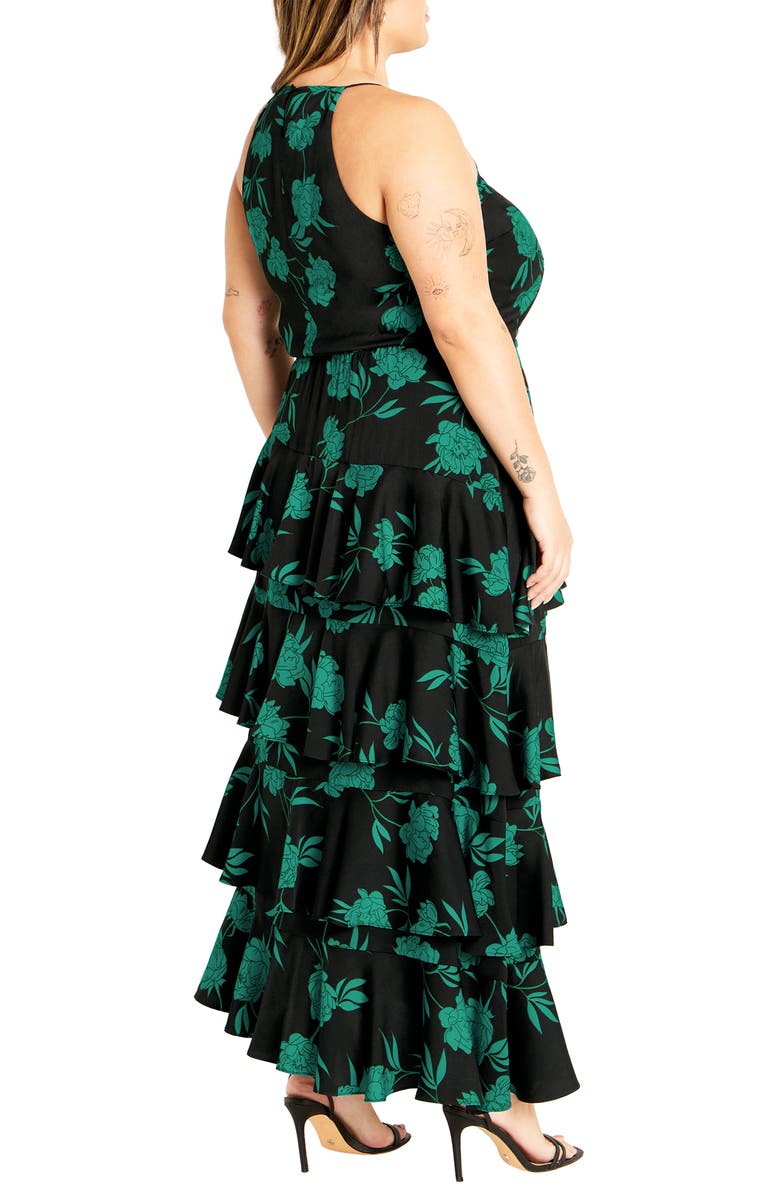 City Chic Joelle Tie Belt Maxi Dress, Alternate, color, 