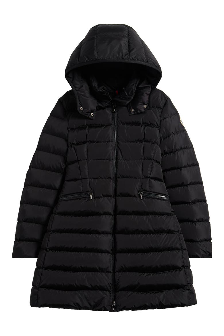Kids' Charpal Down Puffer Long Coat, Main, color, BLACK